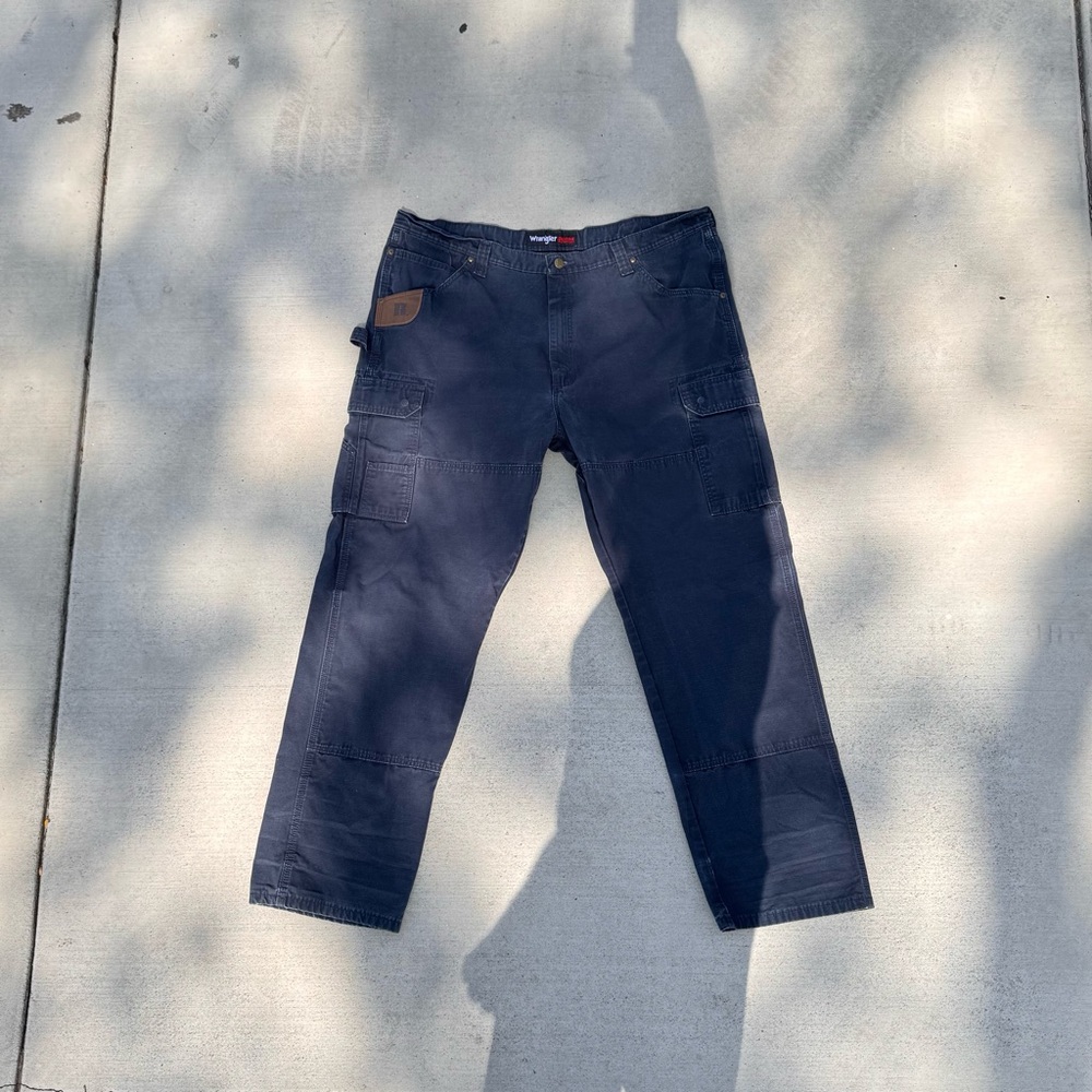 Wrangler RIGGS Workwear Utility Pants 42x32 Navy Cargo